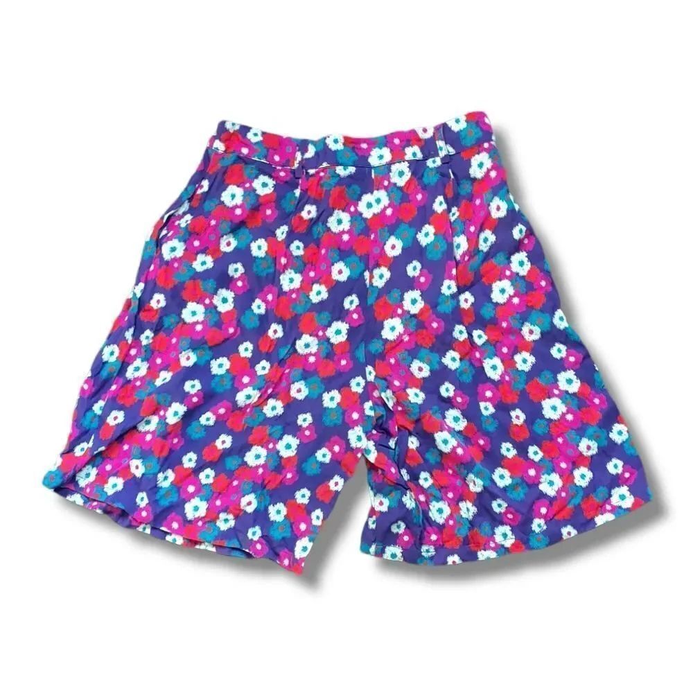 90s High Waisted Floral Shorts